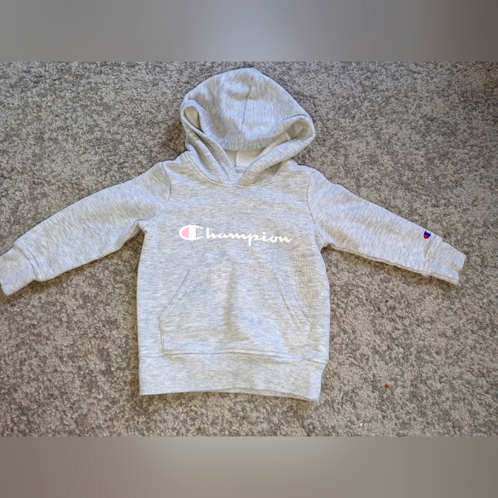 2/$22. Grey Champion girls sweater. 2T. Hoodie with pocket. EUC.